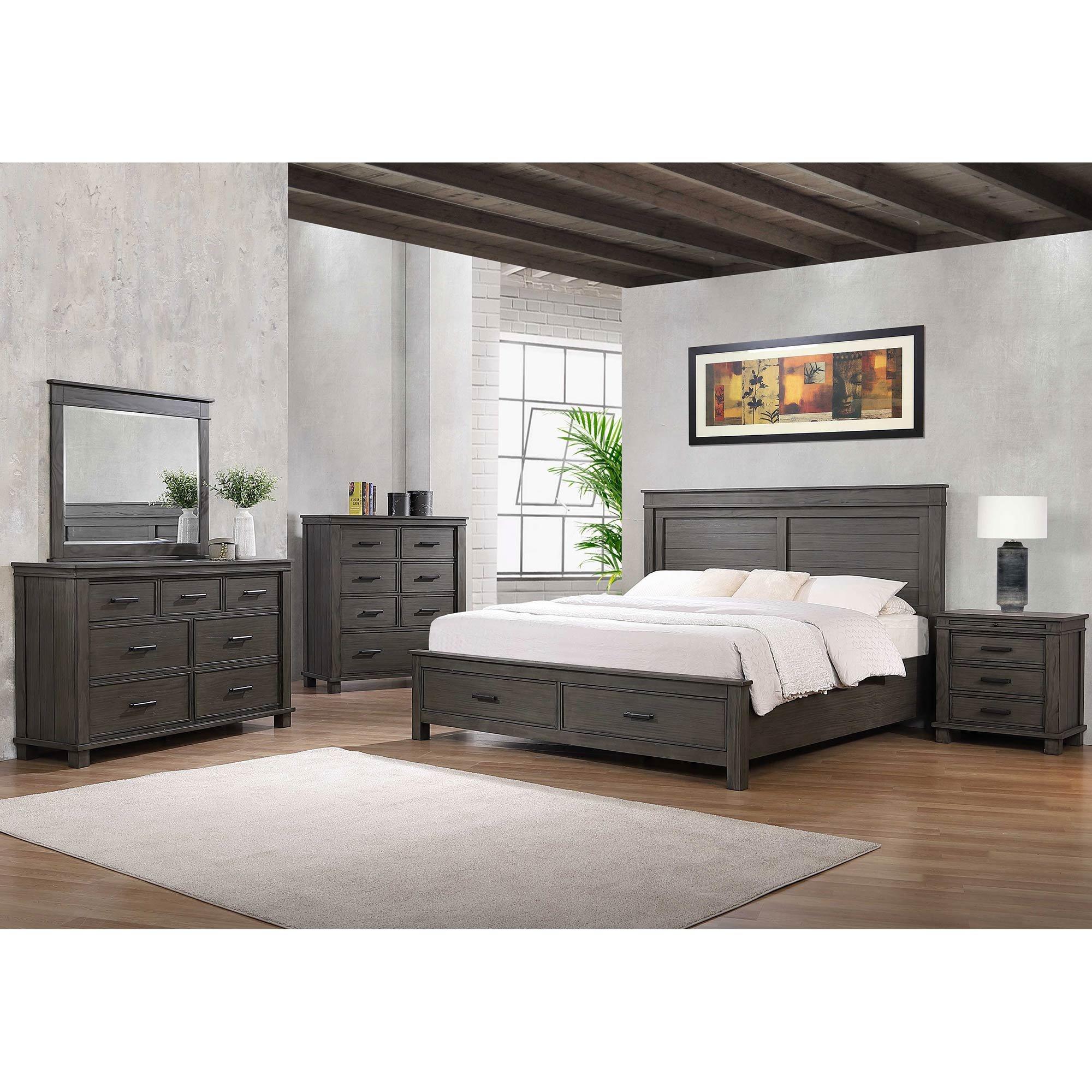 Rent to Own Emerald Home Furnishing 7Piece Glacier Bay King Bedroom